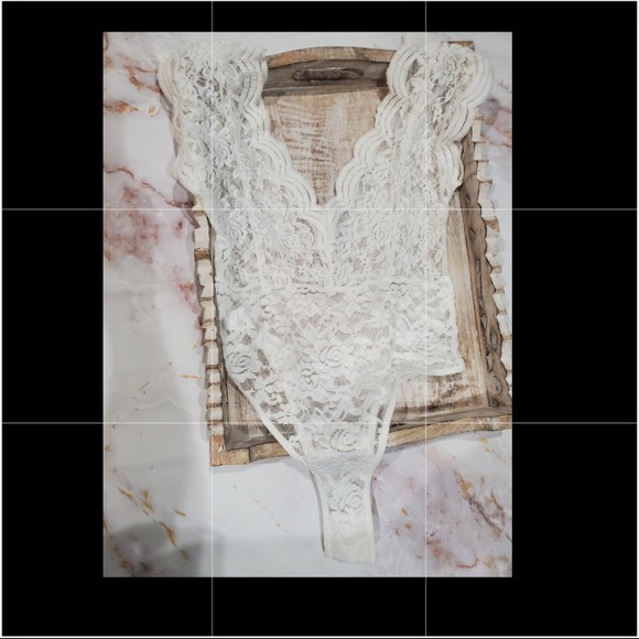 White lace bodysuit lingerie sexy lingerie Sexy Top - Picture 6 of 10